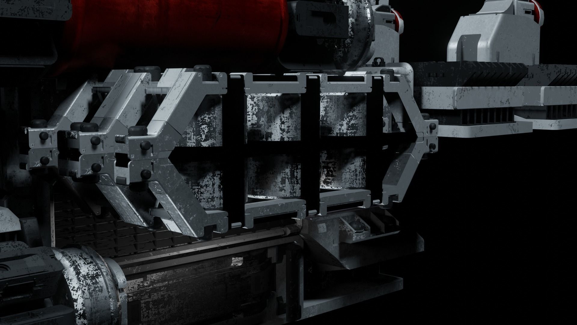 Sci-fi Spaceship 3D Model Low-poly 3D model_11