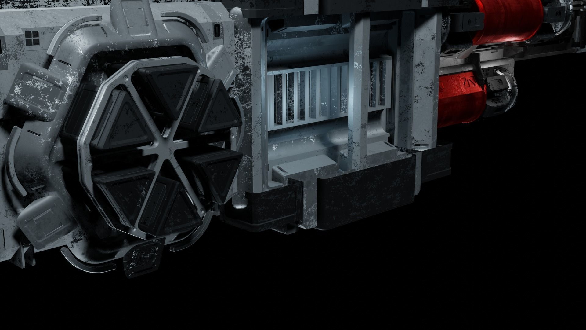 Sci-fi Spaceship 3D Model Low-poly 3D model_8