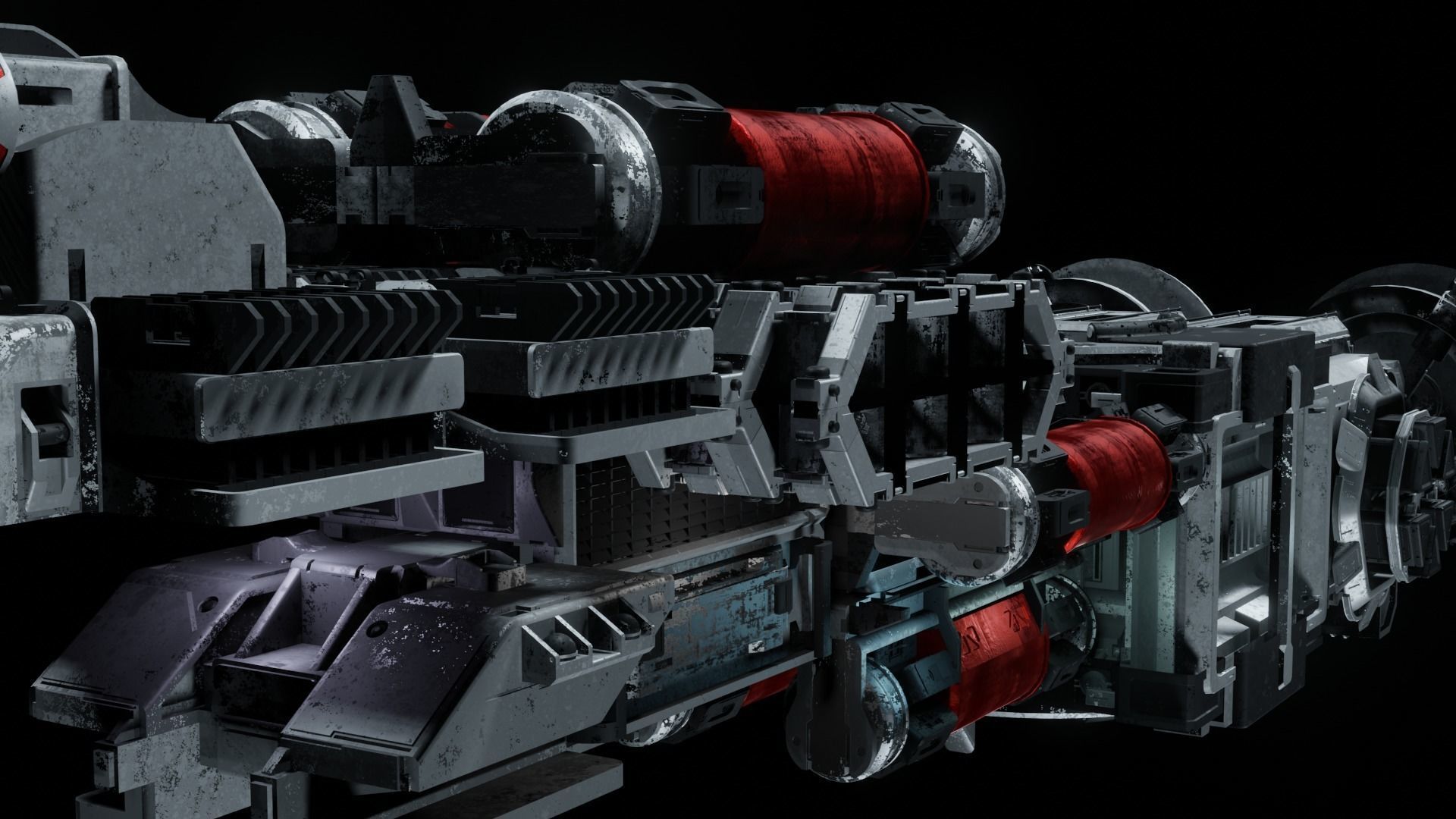 Sci-fi Spaceship 3D Model Low-poly 3D model_2