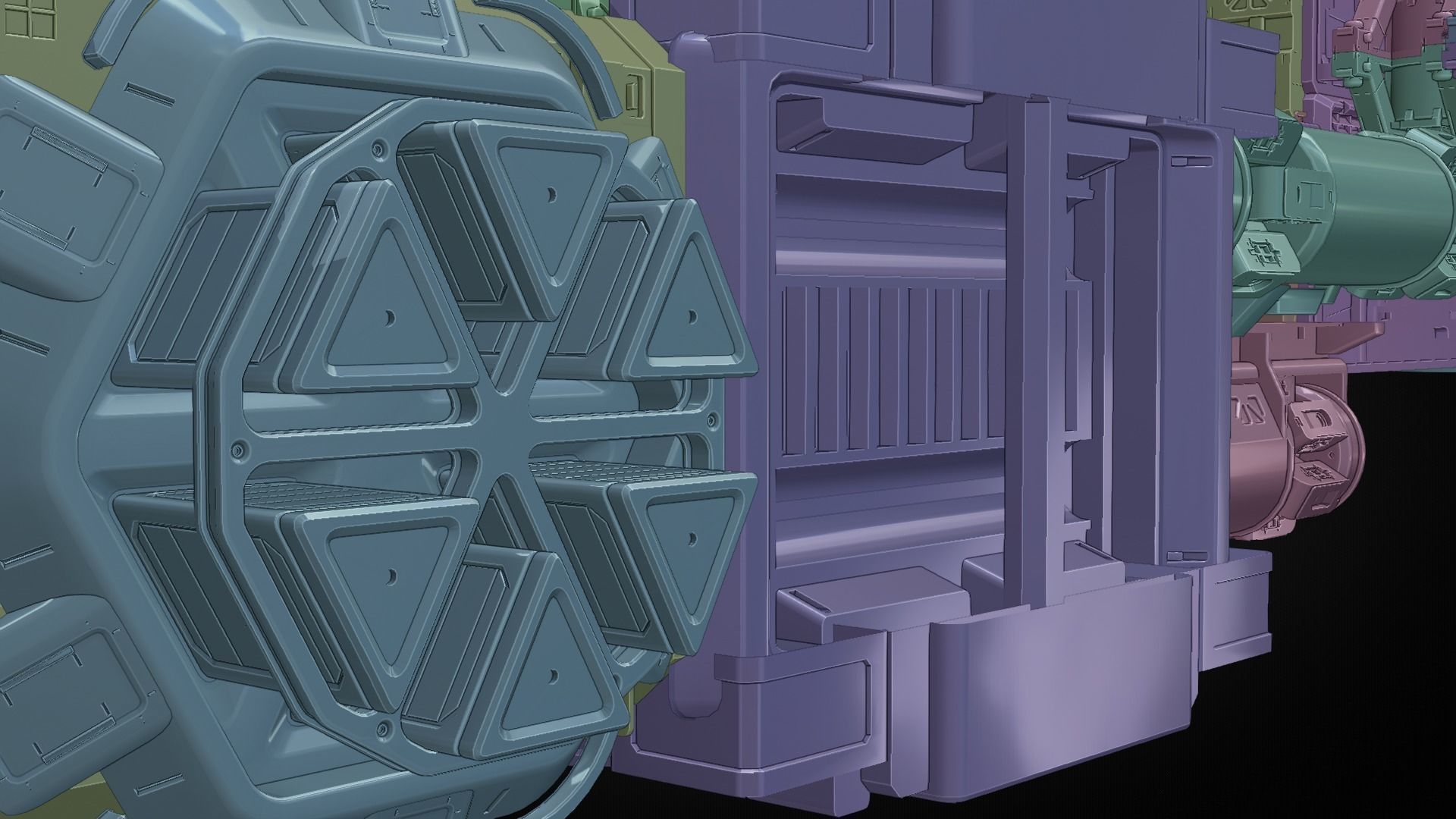 Sci-fi Spaceship 3D Model Low-poly 3D model_17