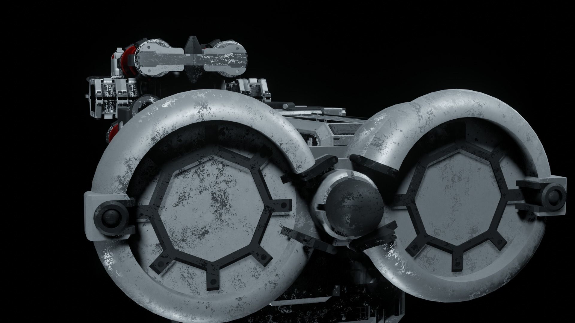 Sci-fi Spaceship 3D Model Low-poly 3D model_3