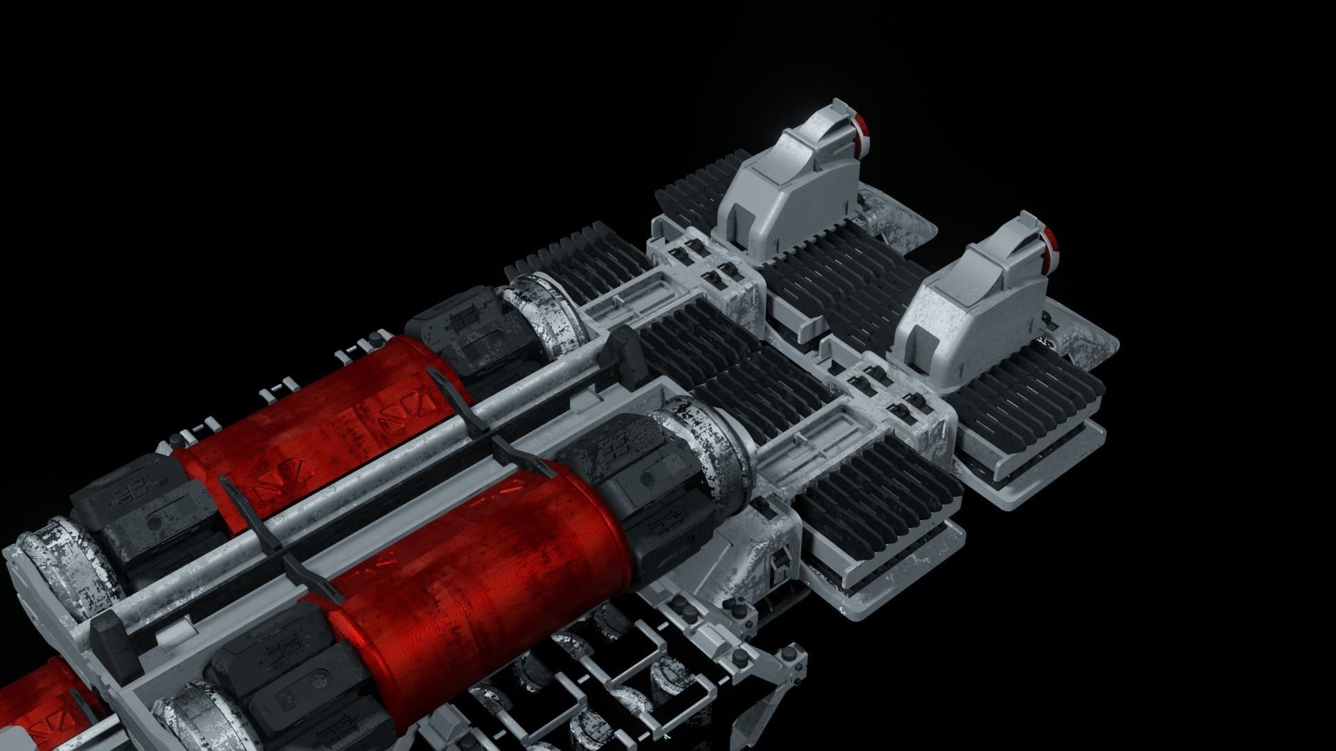 Sci-fi Spaceship 3D Model Low-poly 3D model_6