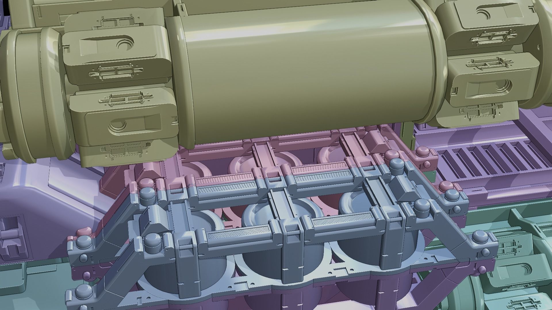 Sci-fi Spaceship 3D Model Low-poly 3D model_20