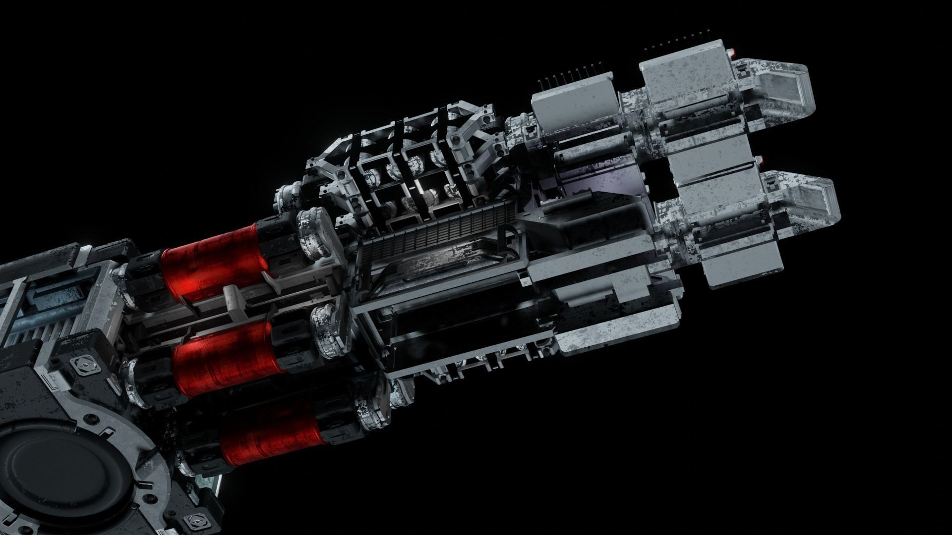 Sci-fi Spaceship 3D Model Low-poly 3D model_12