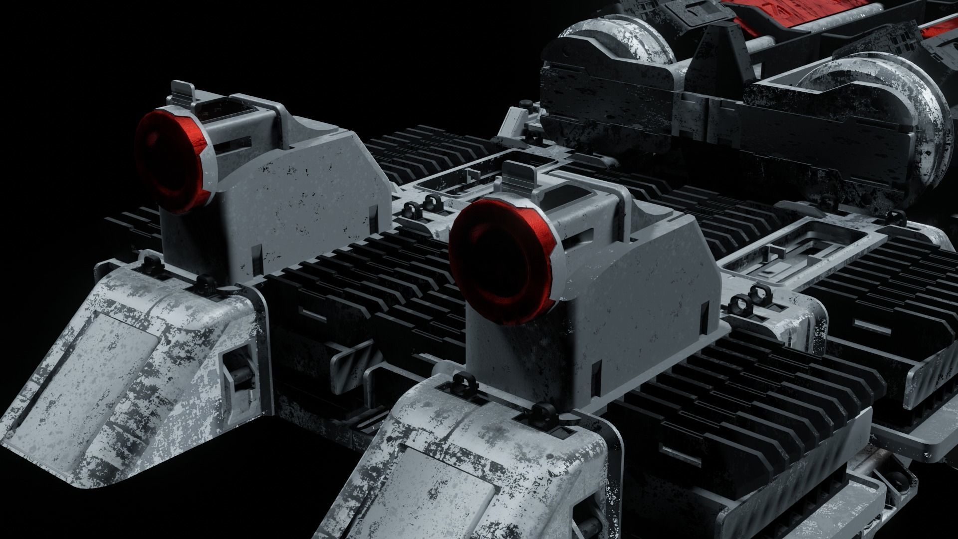 Sci-fi Spaceship 3D Model Low-poly 3D model_15