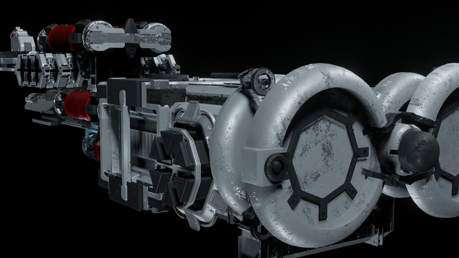 Sci-fi Spaceship 3D Model Low-poly 3D model_4