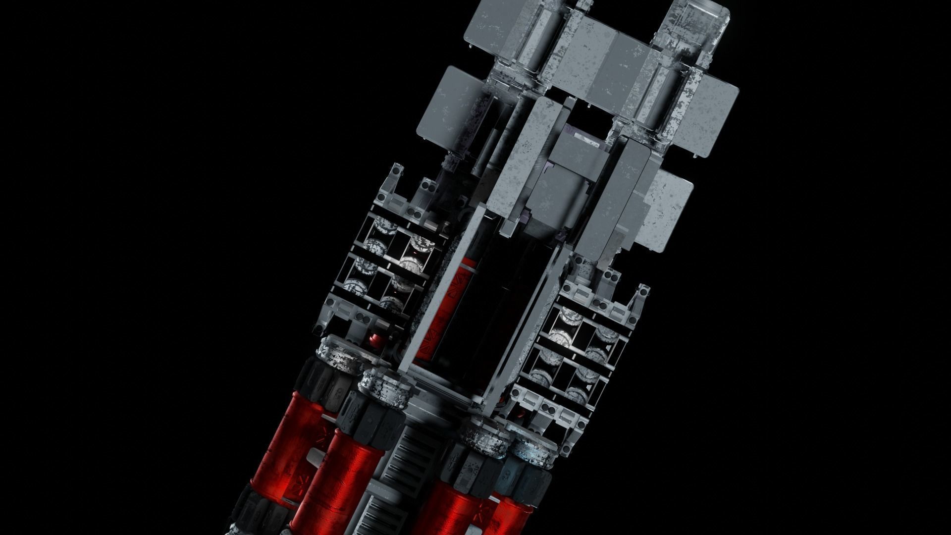 Sci-fi Spaceship 3D Model Low-poly 3D model_13