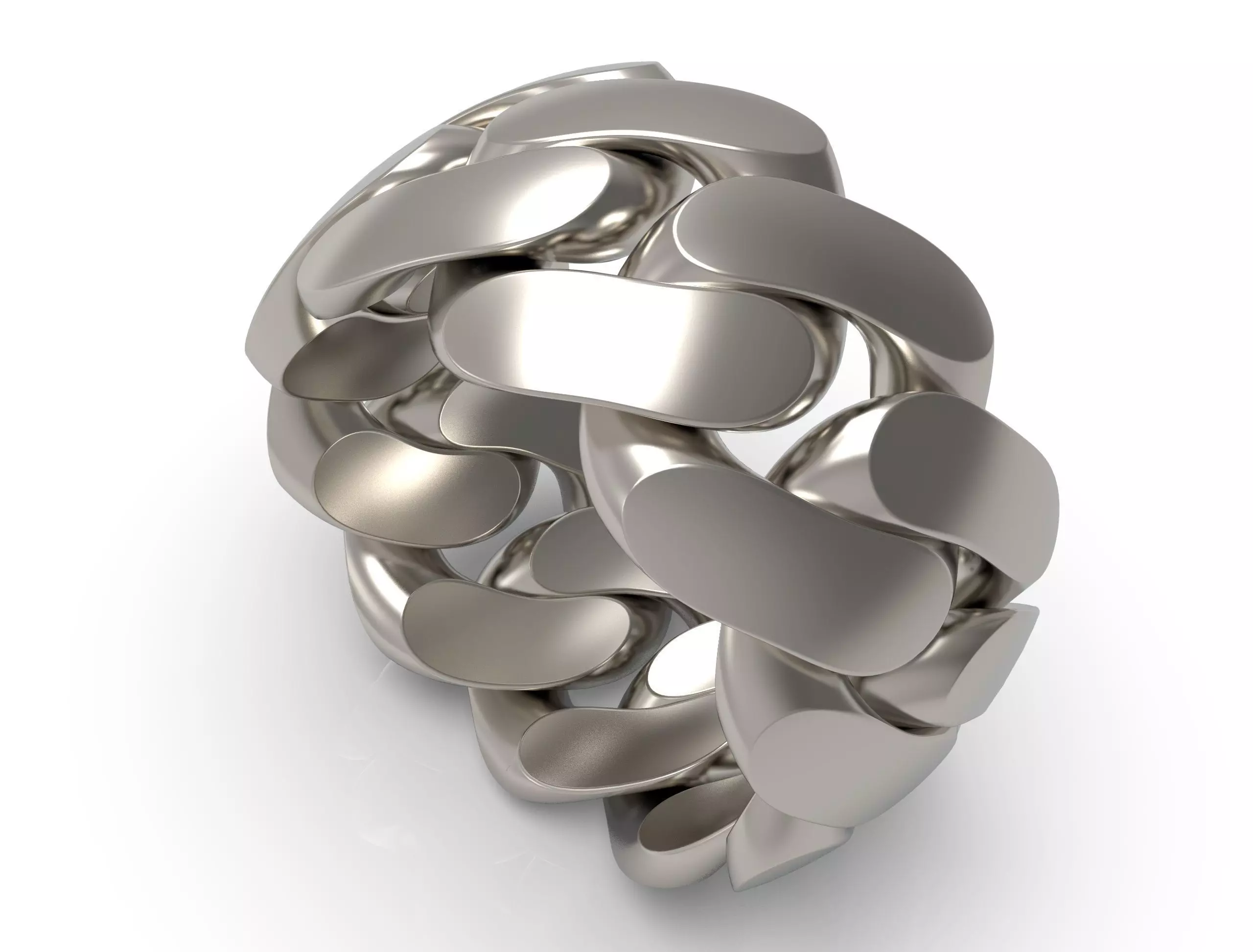 cuban ring 12 mm wide size 58 3D print model_0