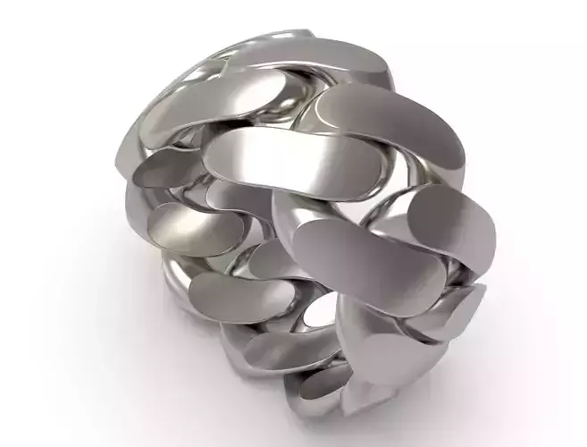 cuban ring 12 mm wide size 58 3D print model