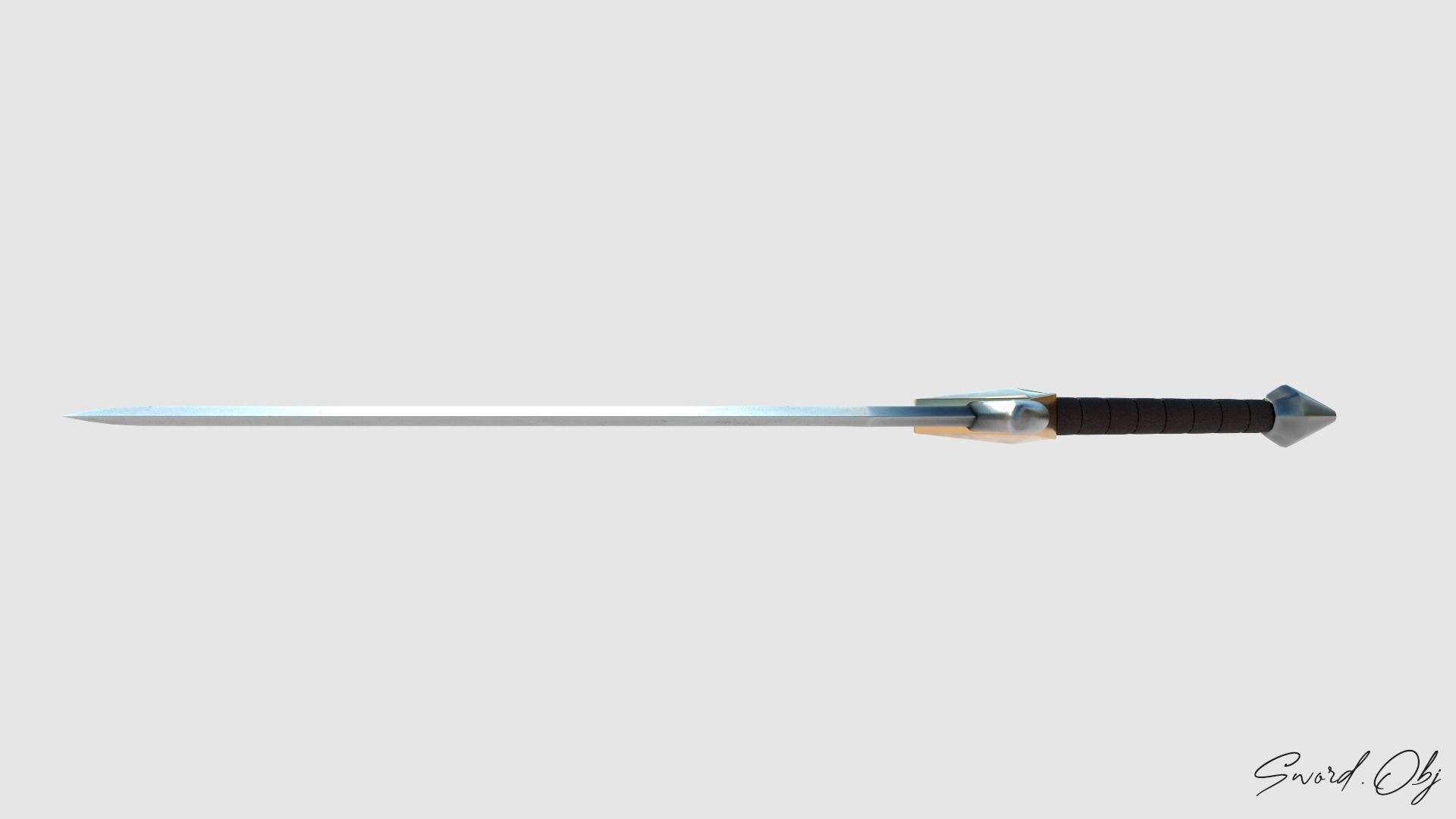 Lowpoly Sword 3D Model No Reference Unique Low-poly 3D model_3