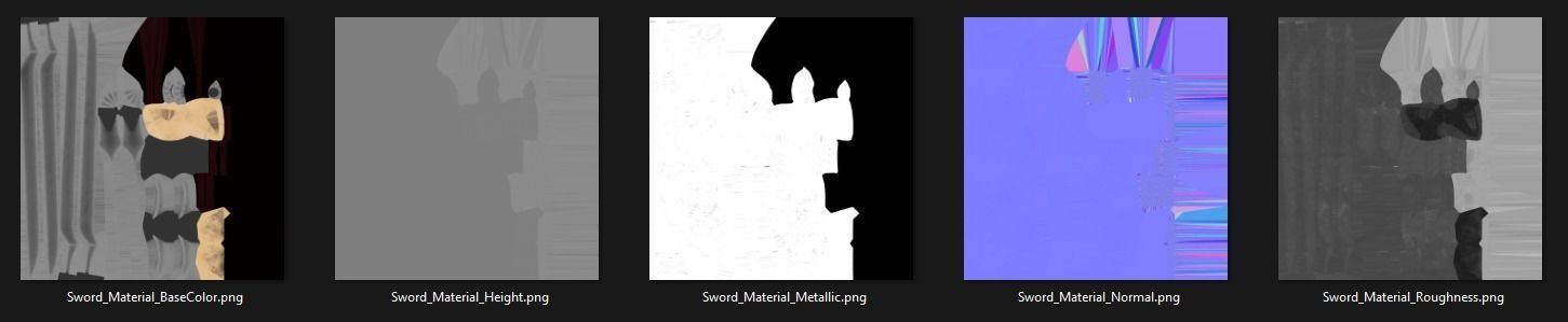 Lowpoly Sword 3D Model No Reference Unique Low-poly 3D model_10