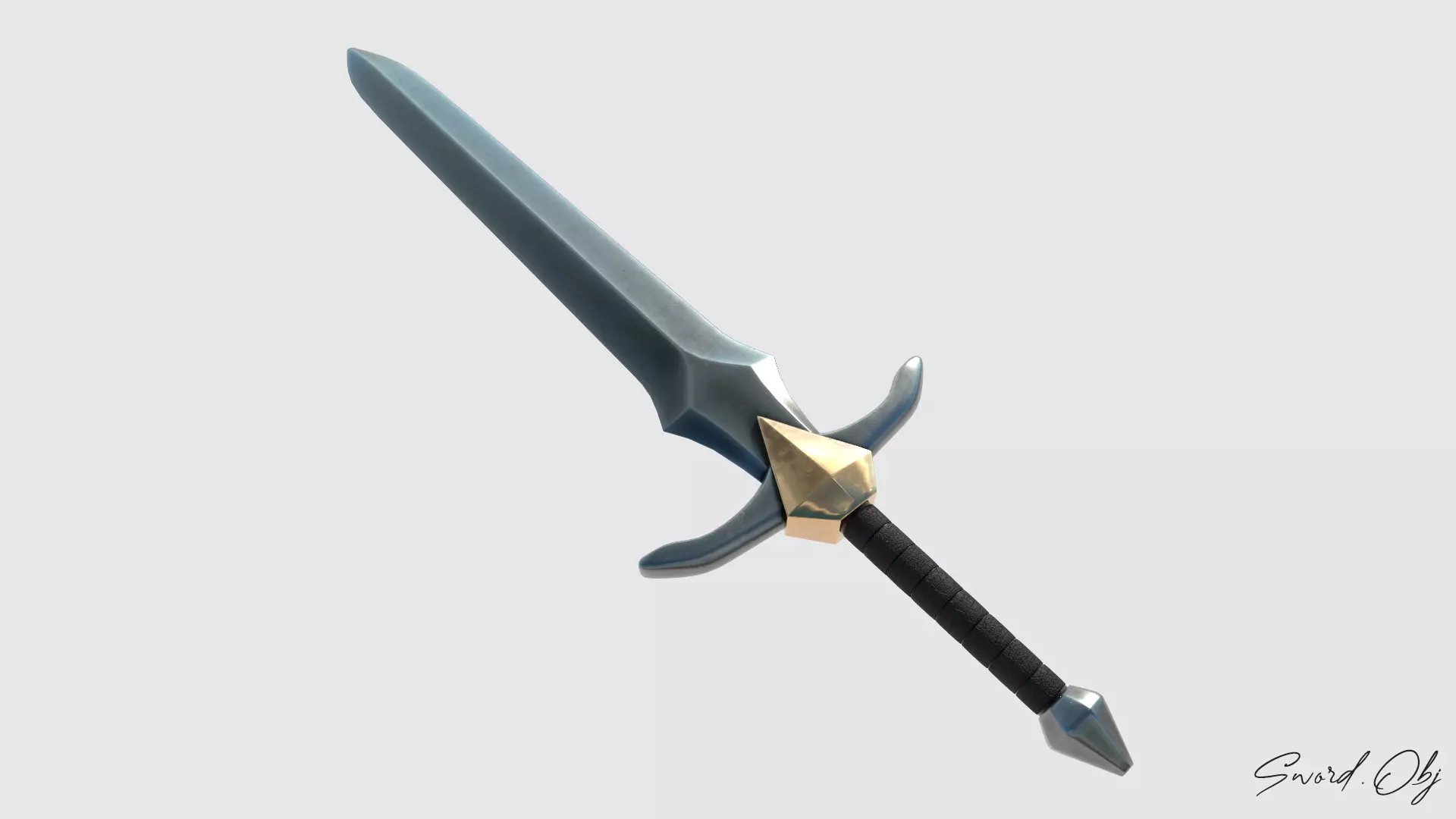 Lowpoly Sword 3D Model No Reference Unique Low-poly 3D model_0