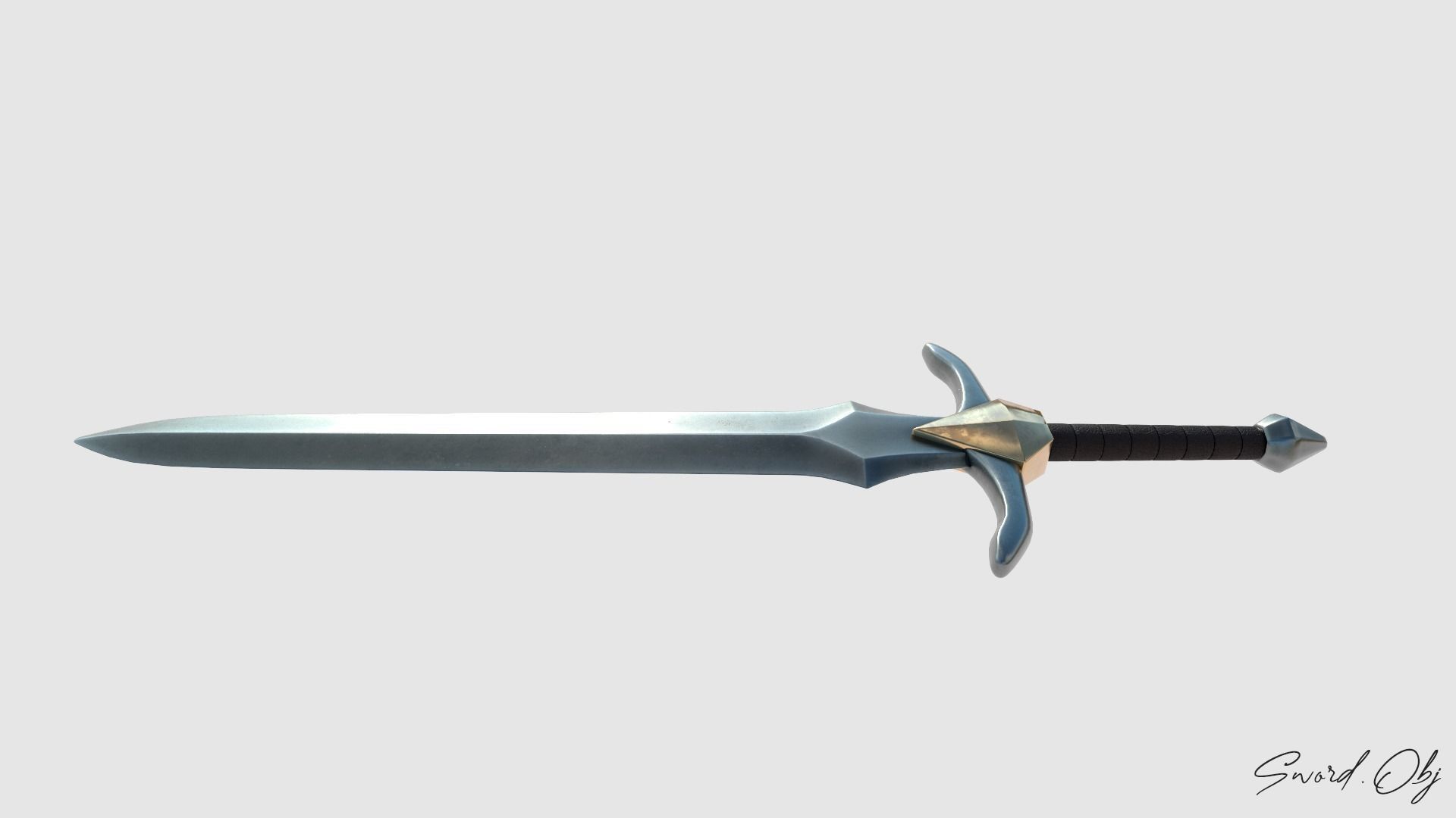 Lowpoly Sword 3D Model No Reference Unique Low-poly 3D model_1