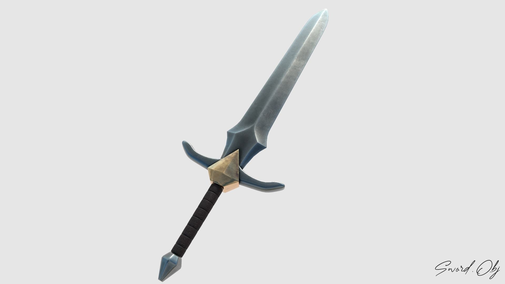 Lowpoly Sword 3D Model No Reference Unique Low-poly 3D model_7