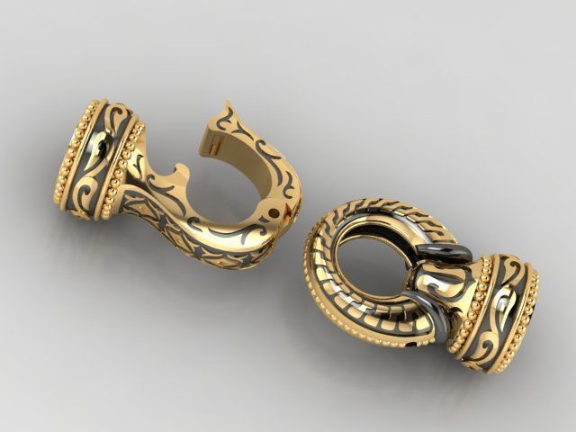 bracelet lock 3D print model_2