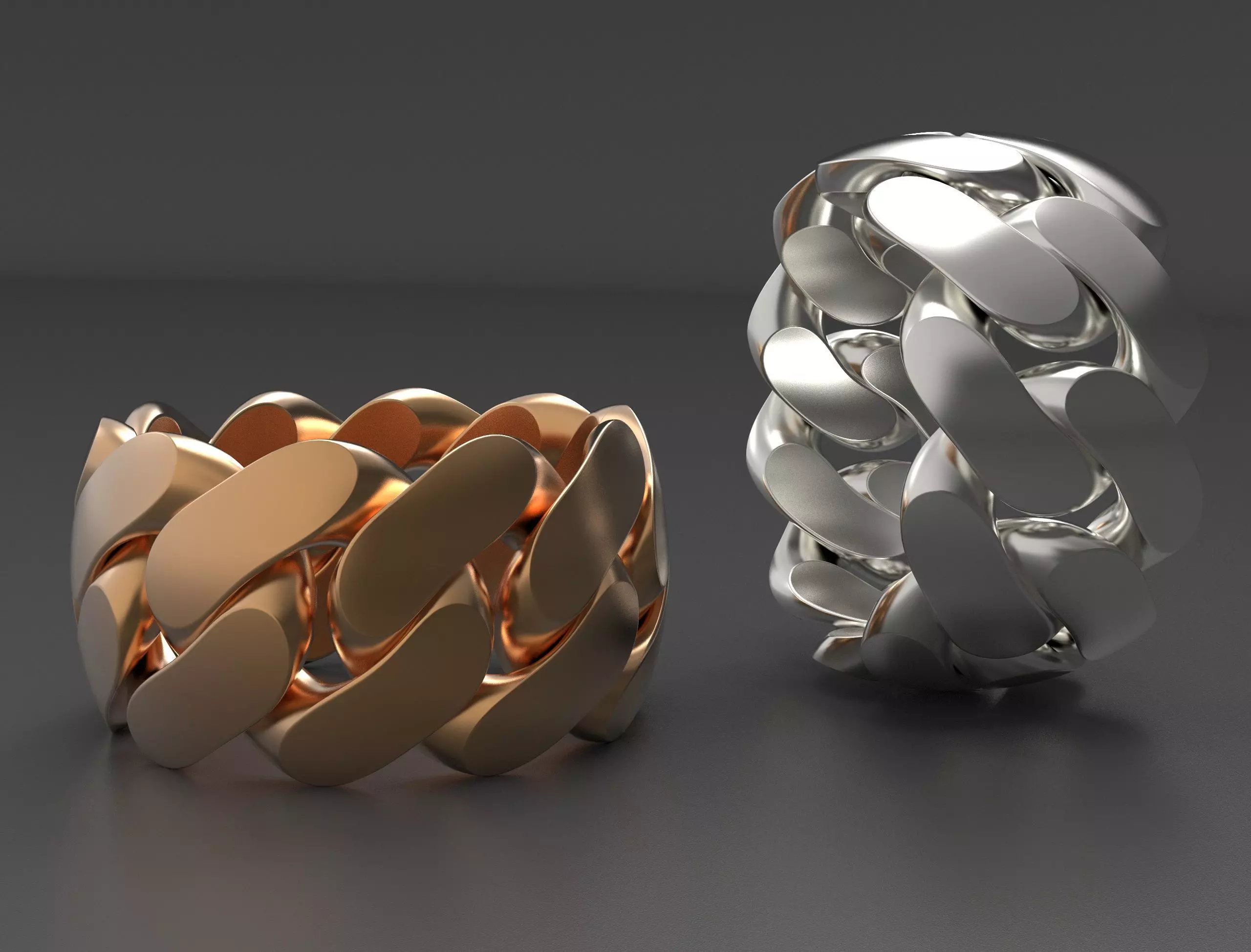 cuban ring 12 mm wide size 54 3D print model_0