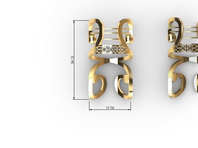 statement designer ring stl verified  3D print model_8