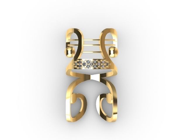 statement designer ring stl verified  3D print model_1