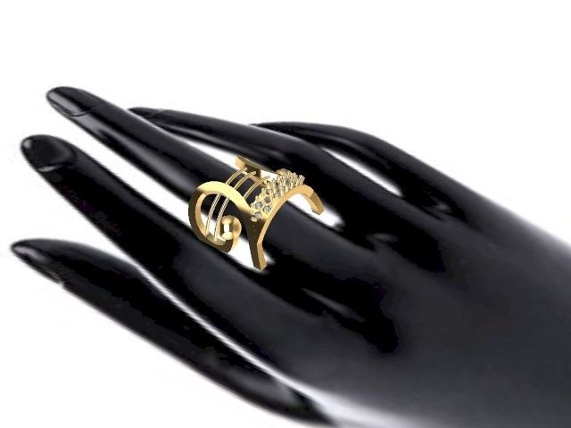 statement designer ring stl verified  3D print model_16