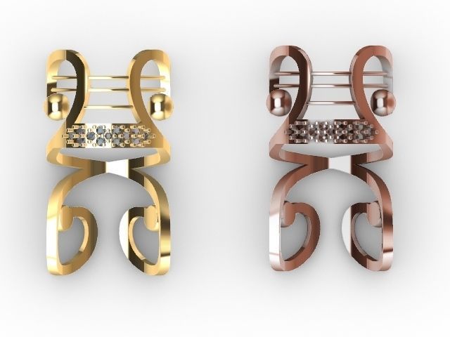 statement designer ring stl verified  3D print model_10