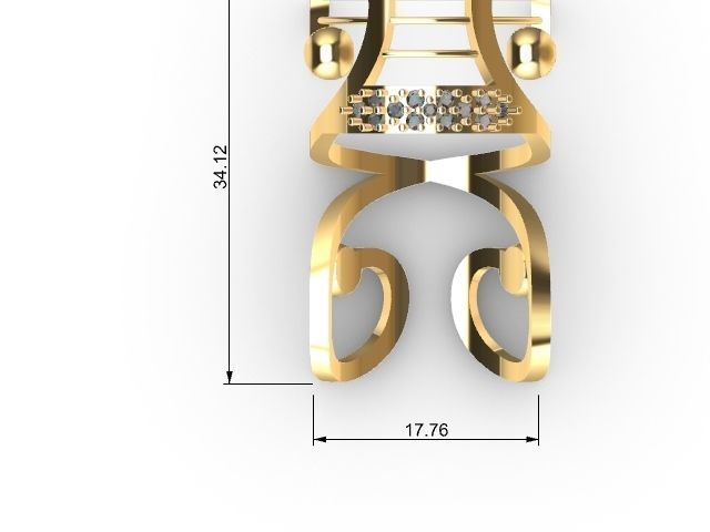statement designer ring stl verified  3D print model_9