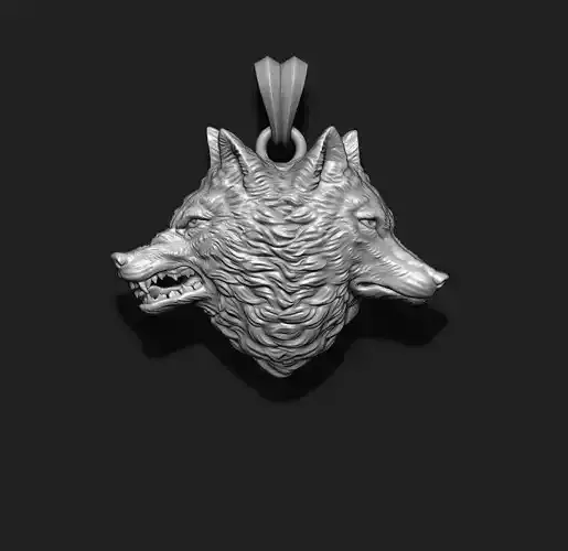wolf heads pendant