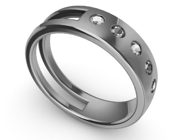 flush diamond ring stl verified 3D print model_20