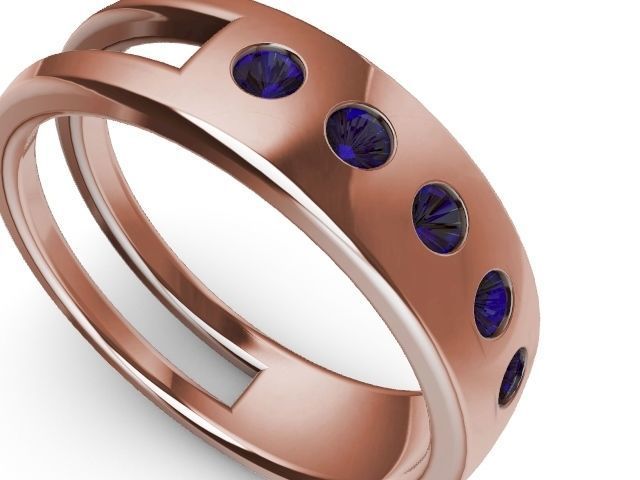 flush diamond ring stl verified 3D print model_9