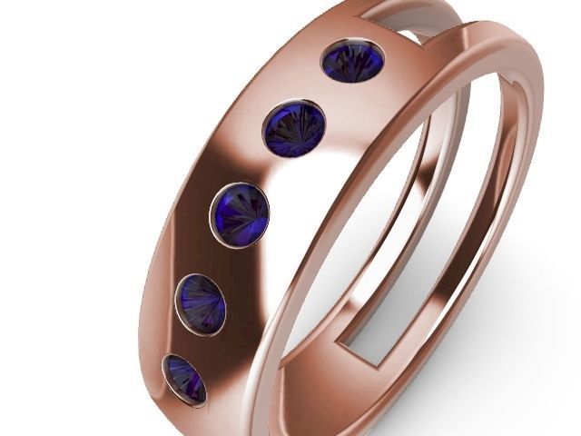 flush diamond ring stl verified 3D print model_10