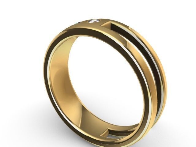 flush diamond ring stl verified 3D print model_2