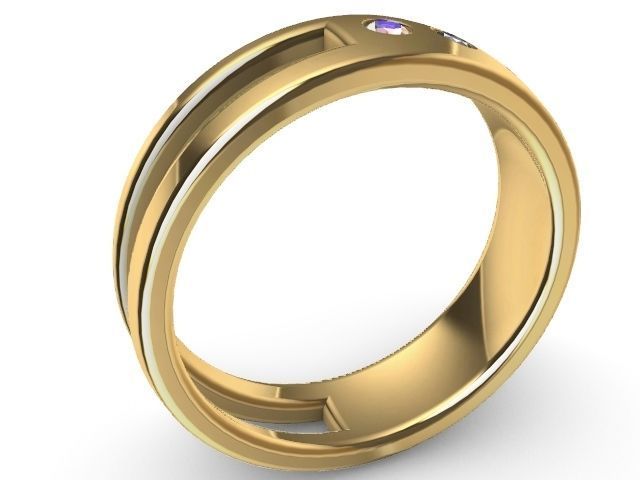 flush diamond ring stl verified 3D print model_5