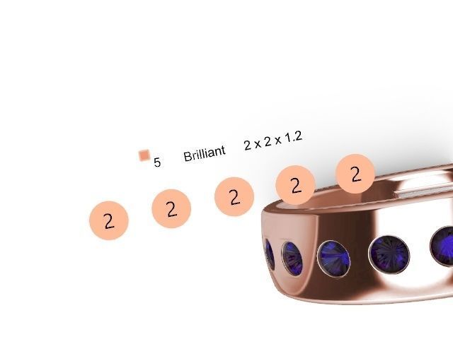 flush diamond ring stl verified 3D print model_14