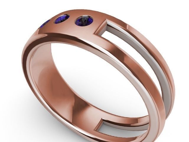 flush diamond ring stl verified 3D print model_16