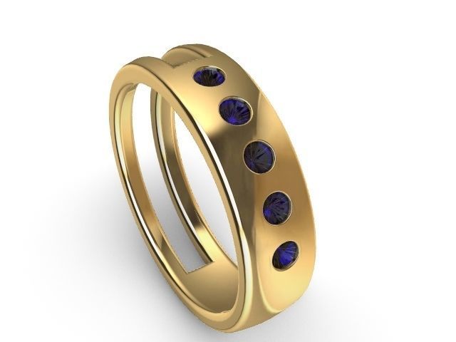 flush diamond ring stl verified 3D print model_7