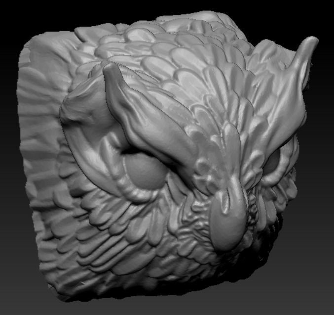 Keycap Owl 3D print model_3