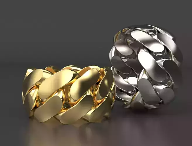 cuban ring 12 mm wide size 52 3D print model