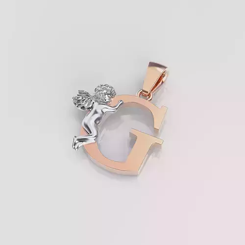 Pendant Letter G 3D print model