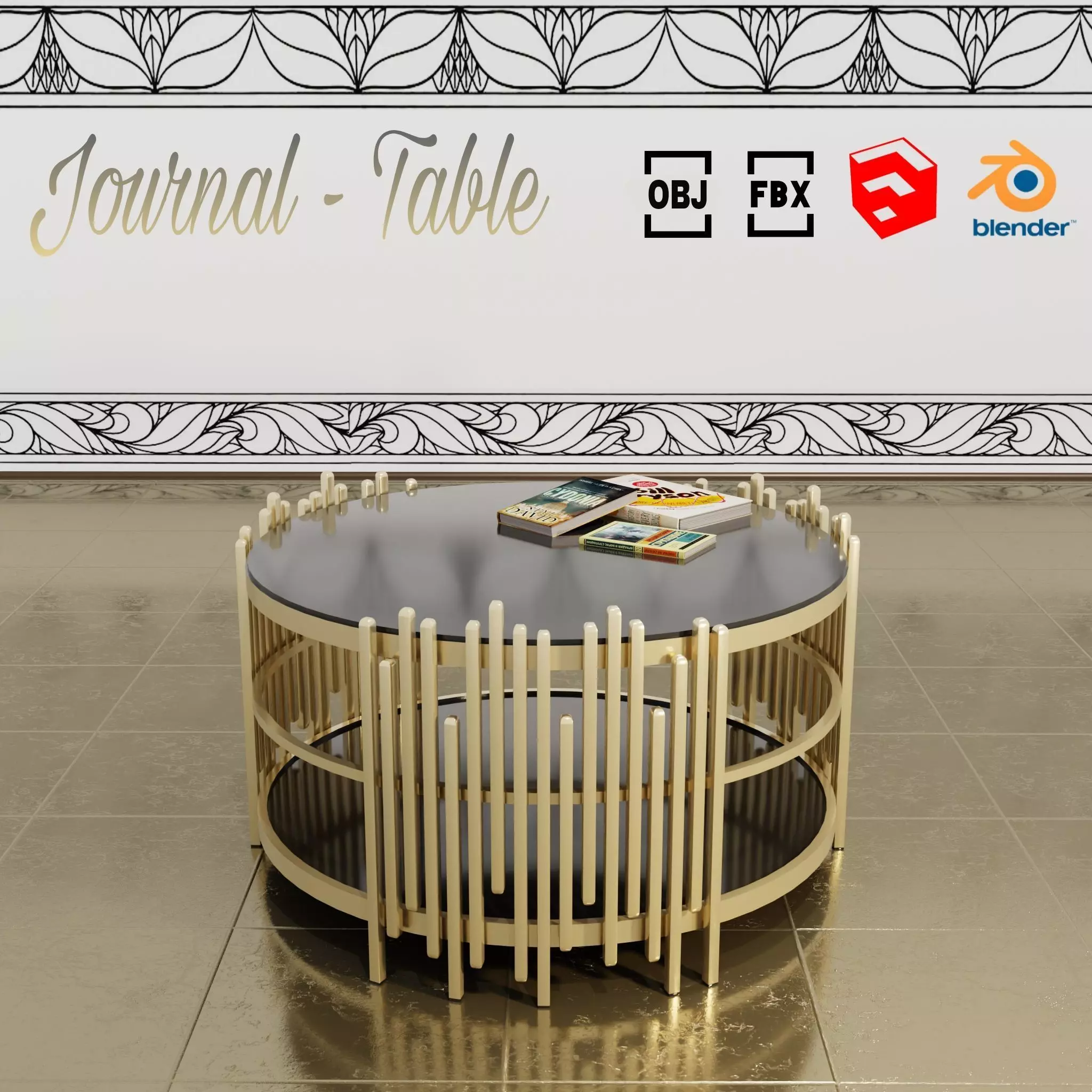 Journal table 3D model_0