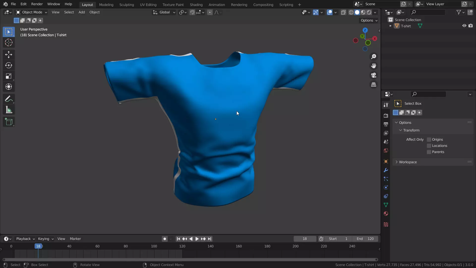 T Shirt 3D Model Free 3D model