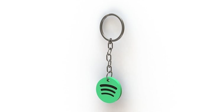 Spotify Keychain 3D print model