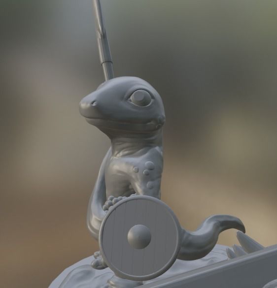 Salamander Folk 3D print model_1