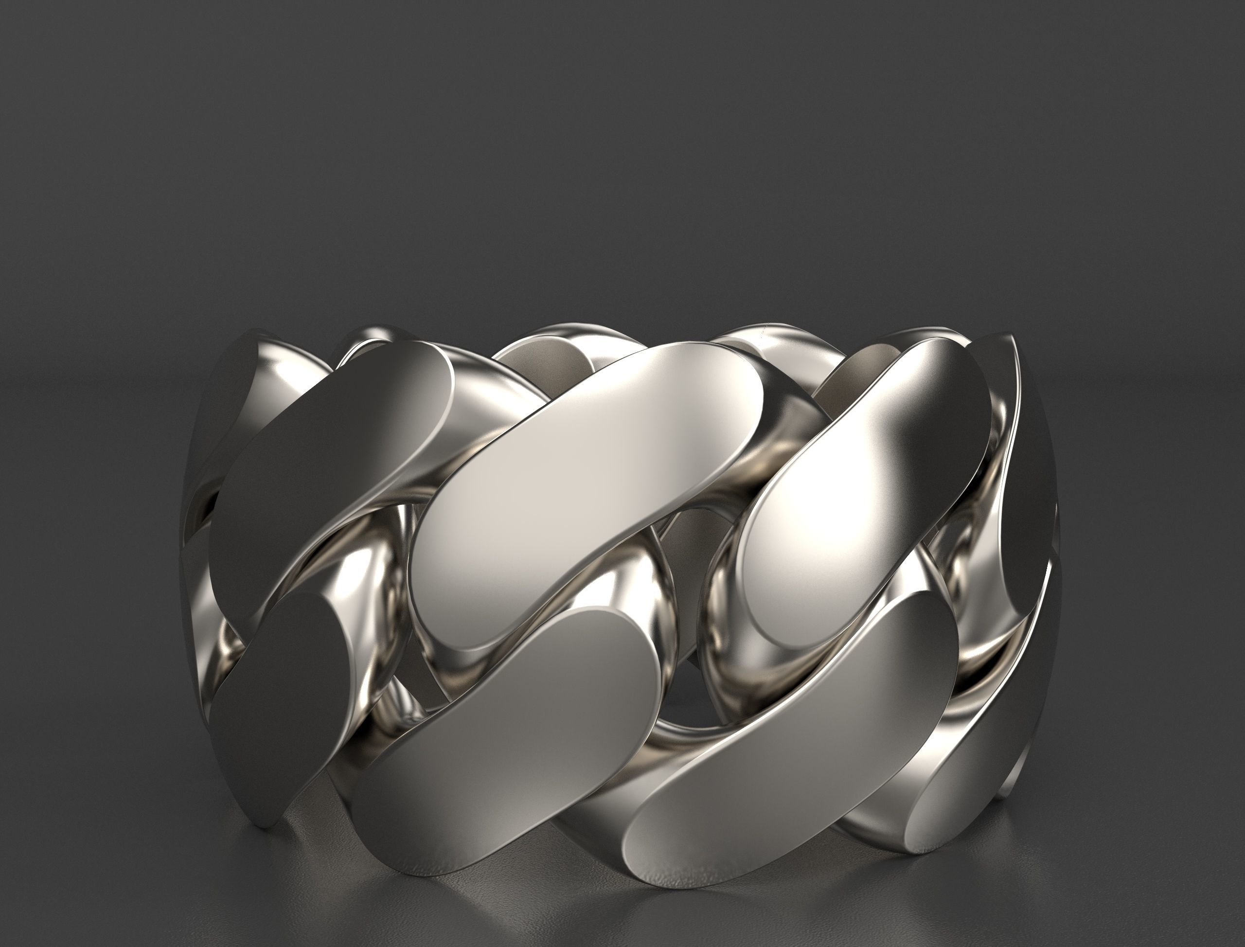 cuban ring 12 mm wide size 54 3D print model_7