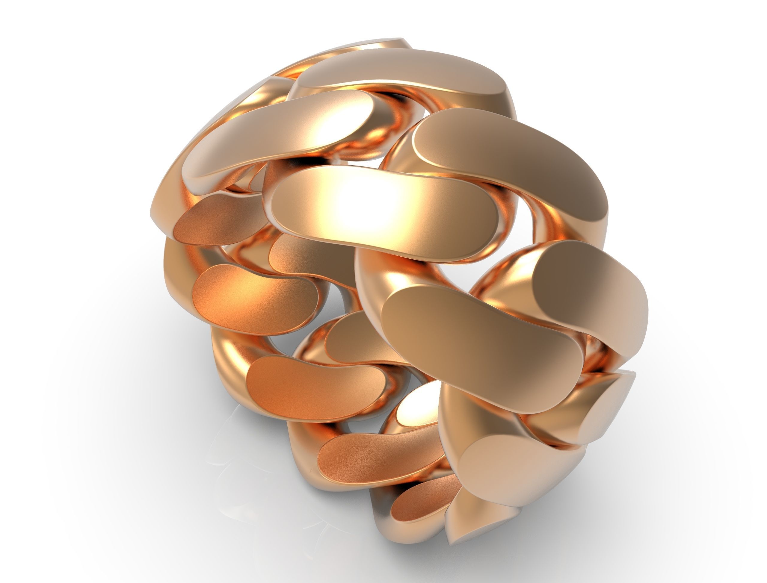 cuban ring 12 mm wide size 54 3D print model_5