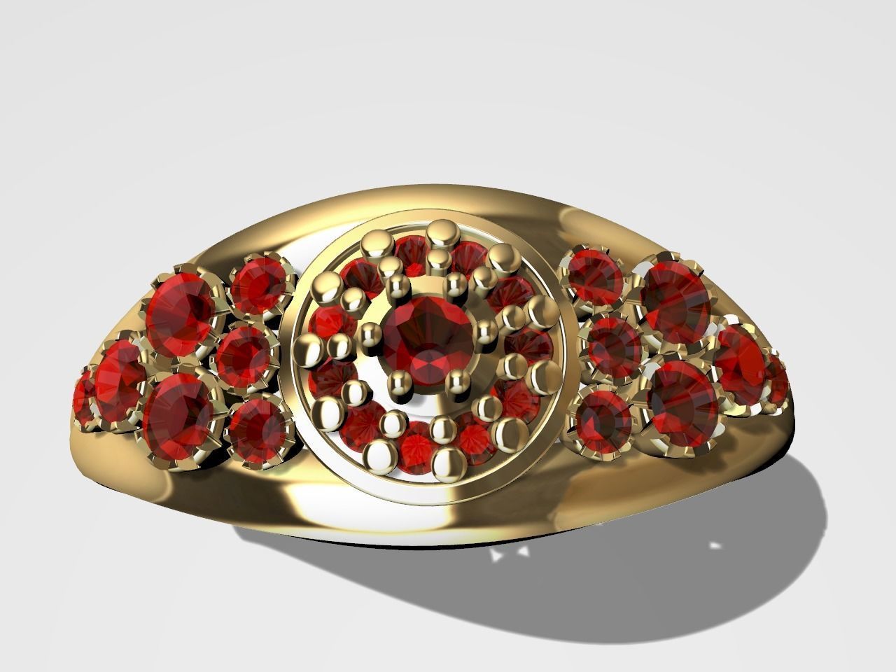 diamond split shank ring stl verified  3D print model_19