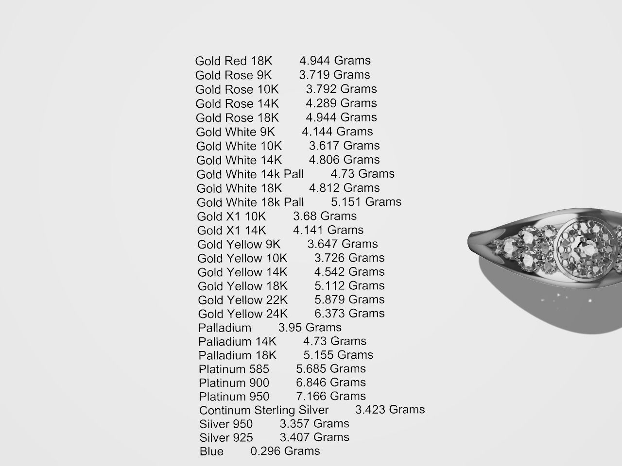 diamond split shank ring stl verified  3D print model_18