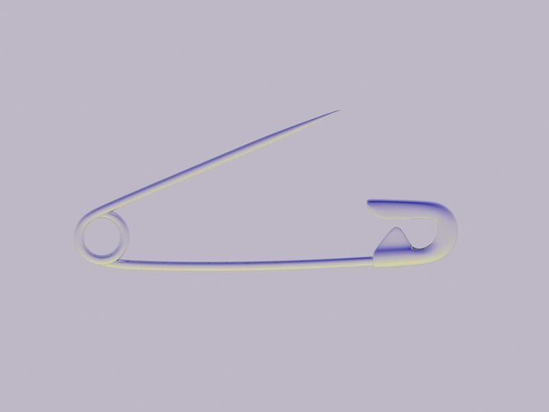 Safety pin Low-poly 3D model_8
