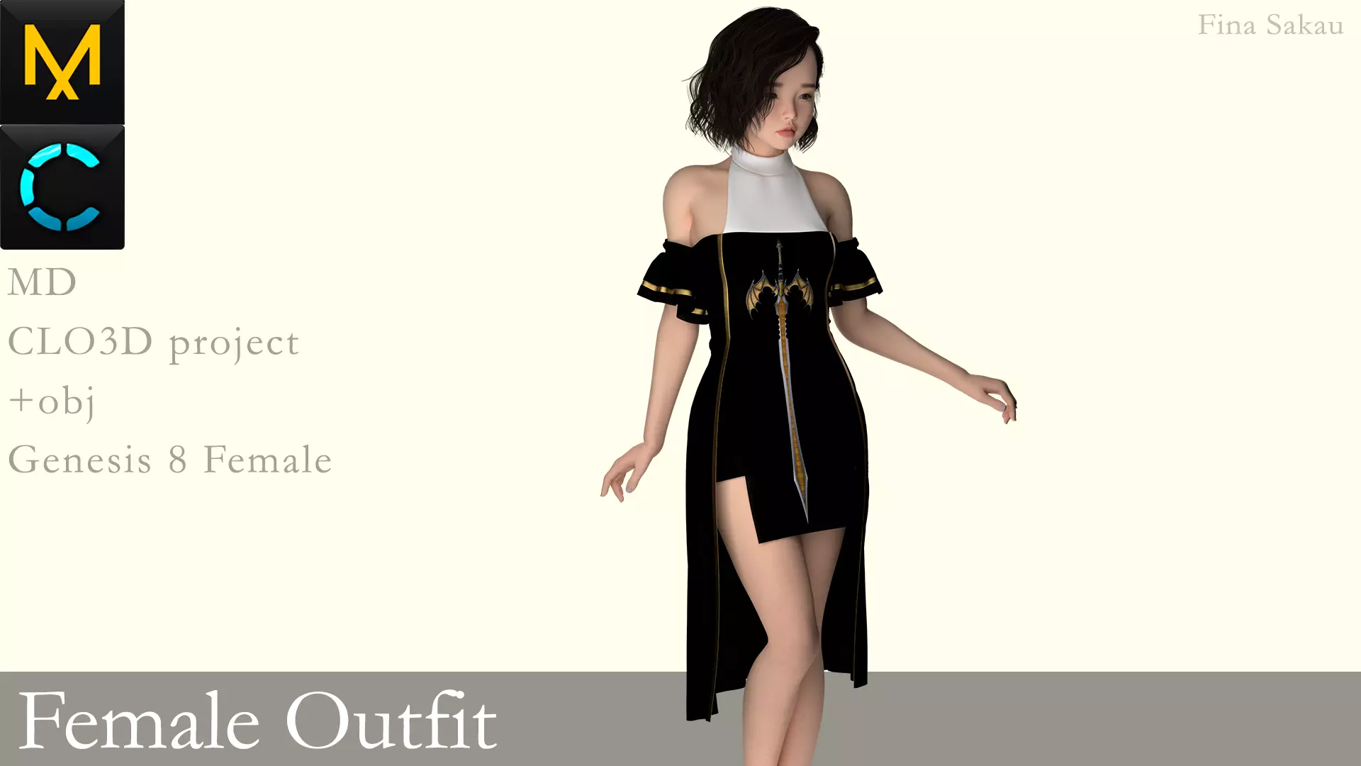 Female Outfit Marvelous Designer 3D model | CGTrader