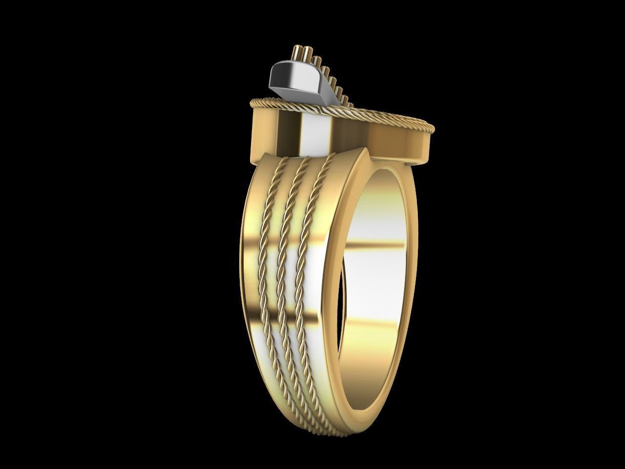 contemporary buckle ring slt verified  3D print model_2
