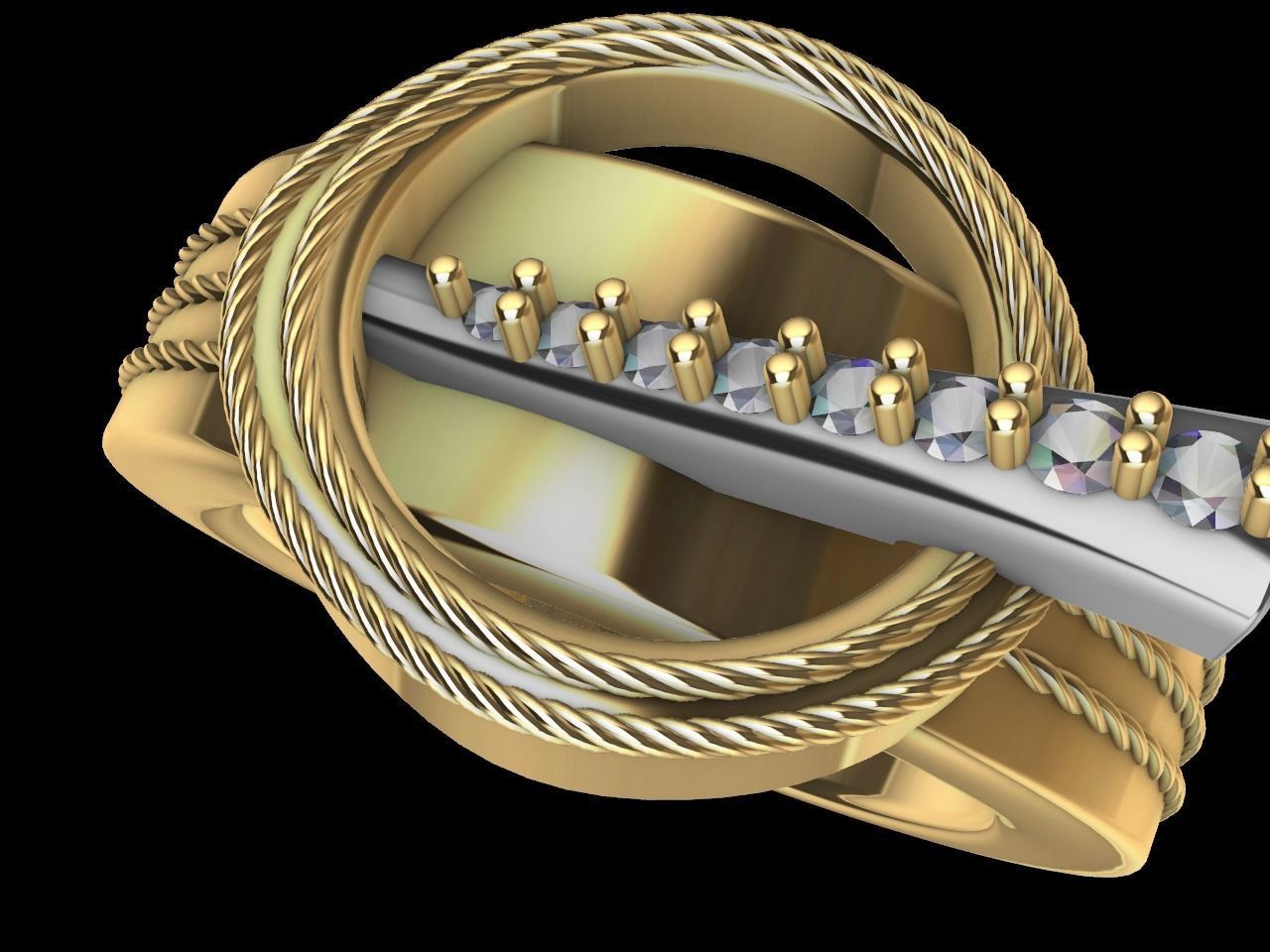 contemporary buckle ring slt verified  3D print model_1