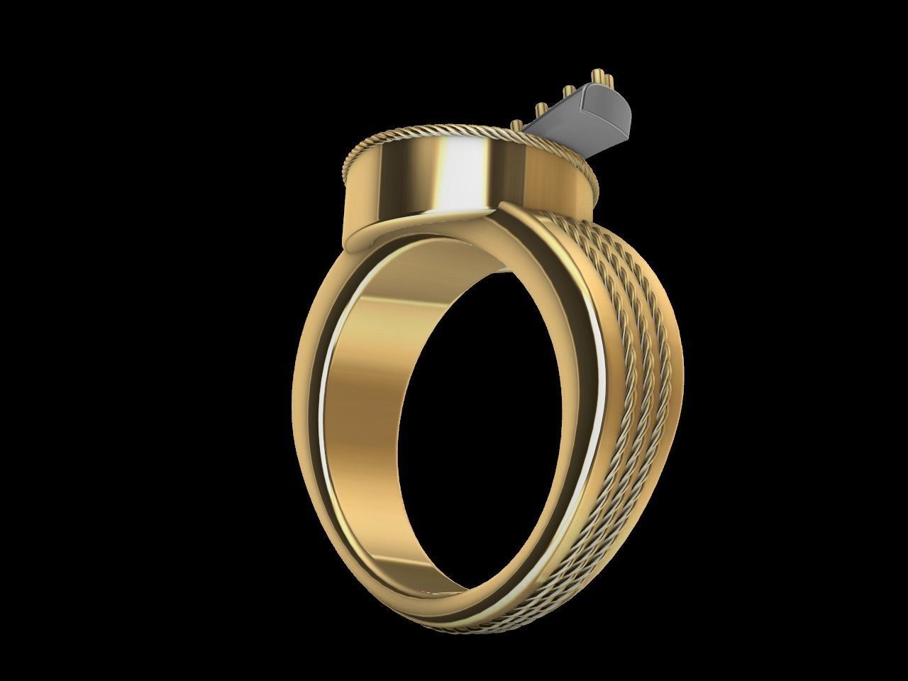 contemporary buckle ring slt verified  3D print model_8